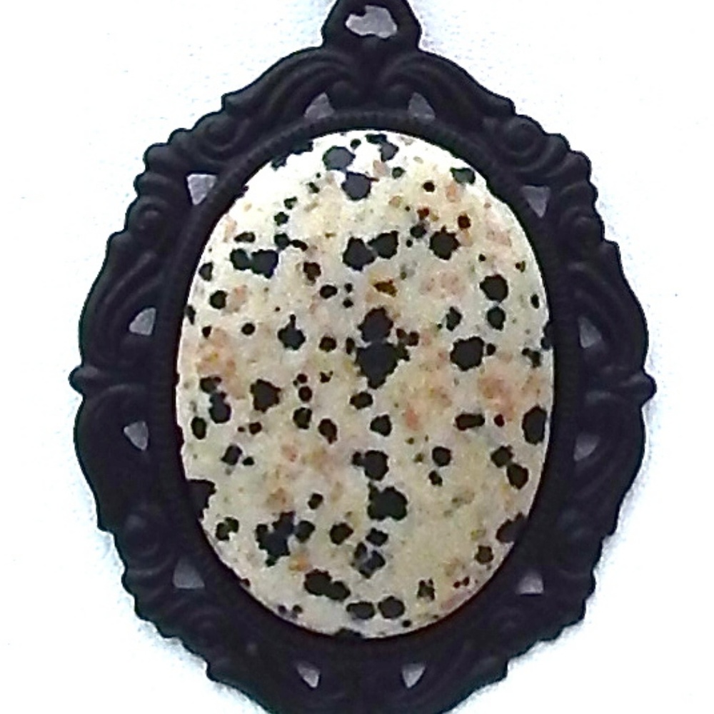 GASOLINE GLAMOUR DALMATION JASPER NECKLACE